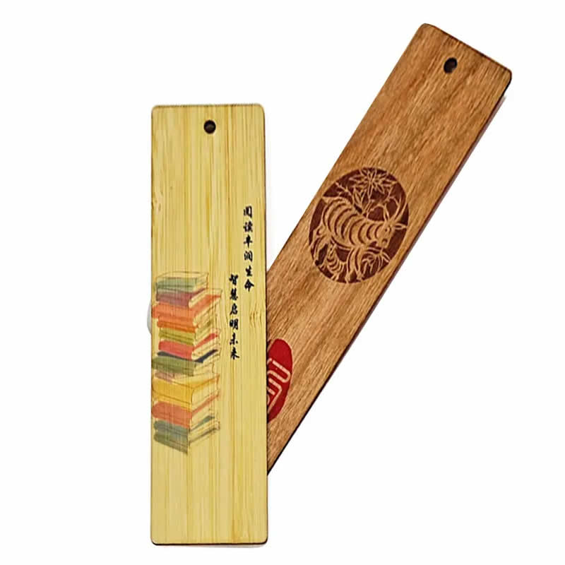 Marcapáginas de Madera Impresos o con Grabado Láser Personalizados