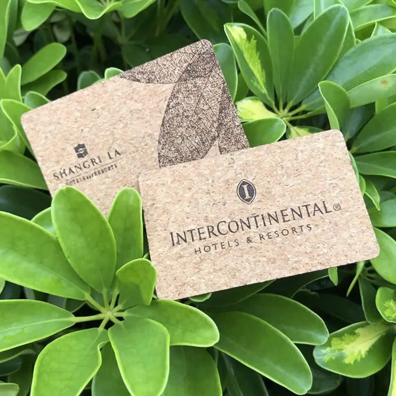 Custom Cork Wood Shangrila Hotels and Resorts Wooden Key Card