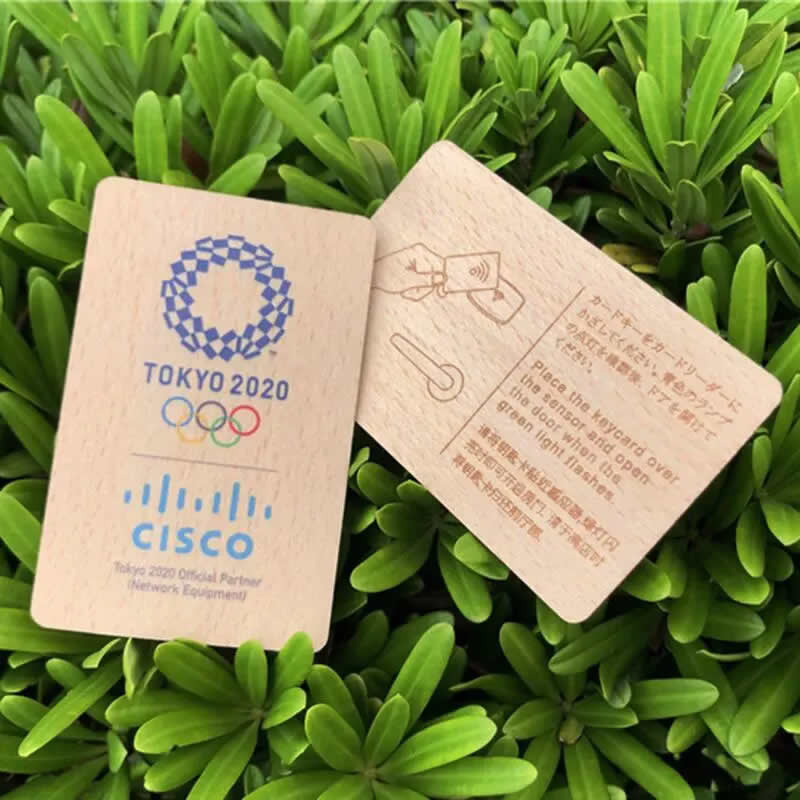 Custom Tokyo 2020 Olympic Games Wooden Hotel Key Card